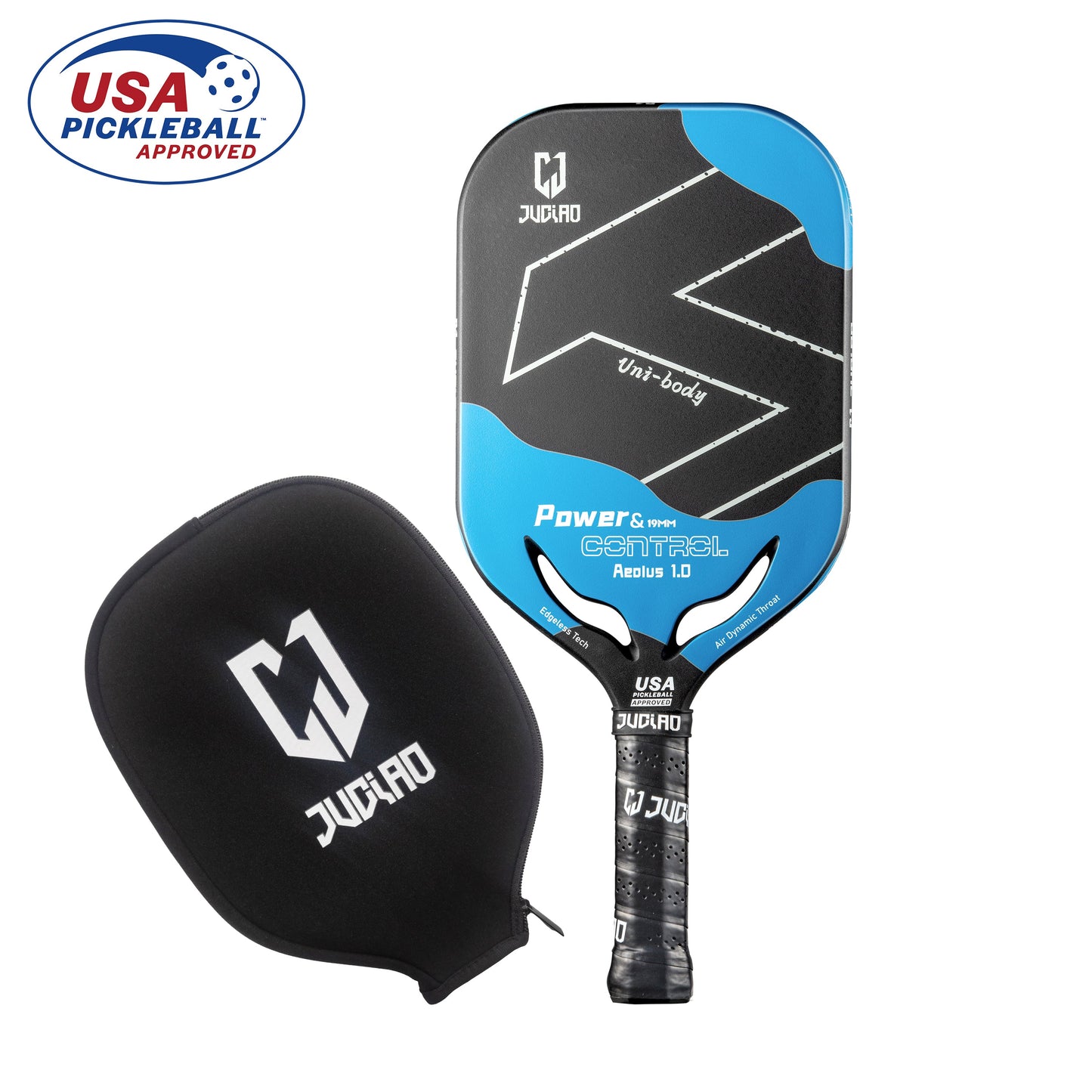 Juciao Aeolus 1.0 pickleball paddle in Blue Black