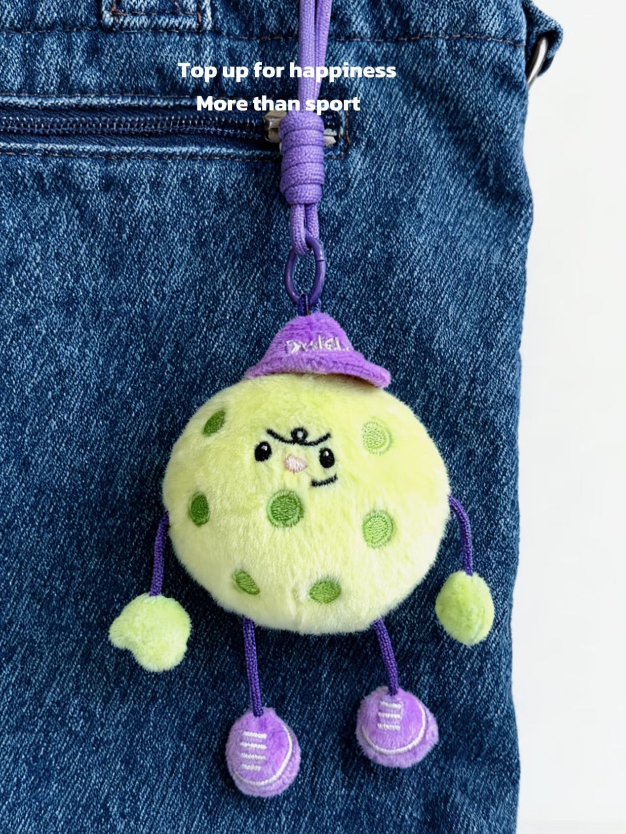DopaPick Pickleball Plush Keychain