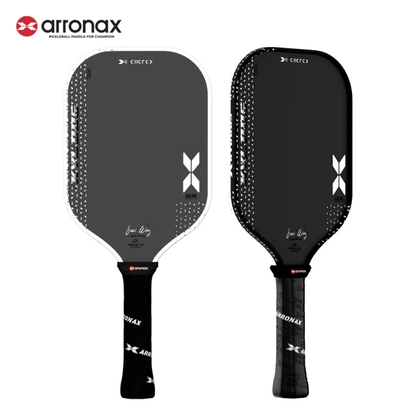 Arronax KVL005 Black/White pickleball paddle front and back view