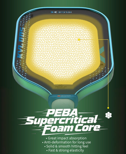 Arronax KVL005 pickleball paddle PEBA supercritical foam core detail