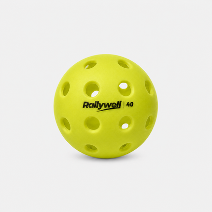 RallyWell 40-Hole Injection-Moulded Training Pickleball Balls