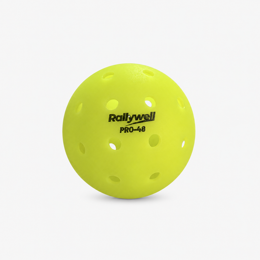 RallyWell 48-Hole Rotomoulded Competition Pickleball Balls