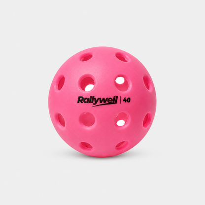 RallyWell 40-Hole Injection-Moulded Training Pickleball Balls