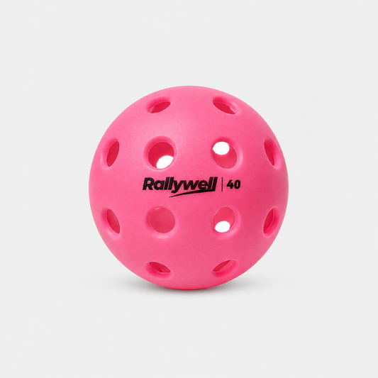 RallyWell 40-Hole Injection-Moulded Training Pickleball Balls