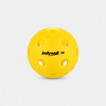 RallyWell 26-Hole Injection-Moulded Indoor Pickleball Balls