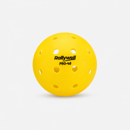 RallyWell 48-Hole Rotomoulded Competition Pickleball Balls