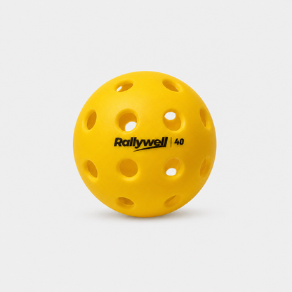 RallyWell 40-Hole Injection-Moulded Training Pickleball Balls
