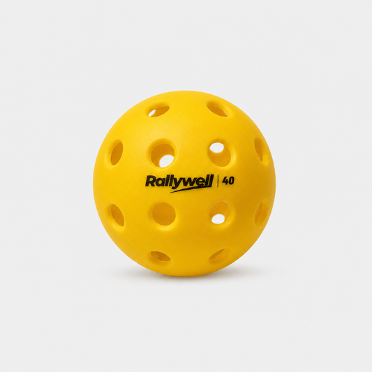 RallyWell 40-Hole Injection-Moulded Training Pickleball Balls