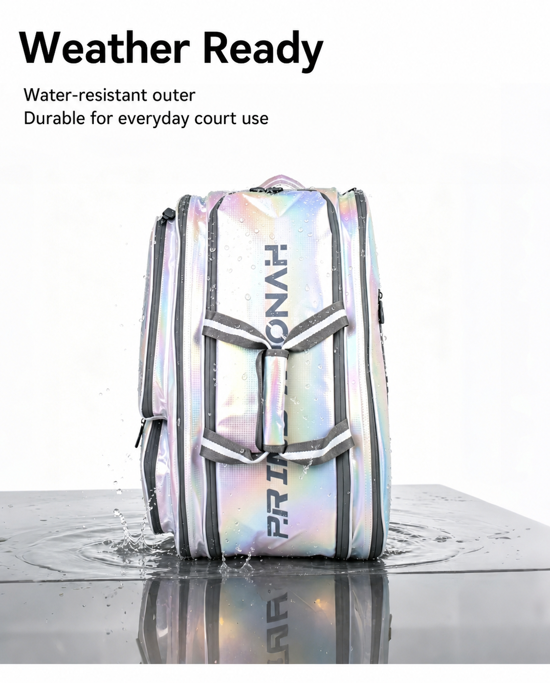 Jonah pickleball backpack with water-resistant outer material for everyday court use