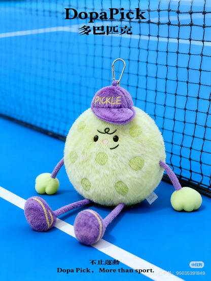 RallyWell pickleball plush keyring and bag charm